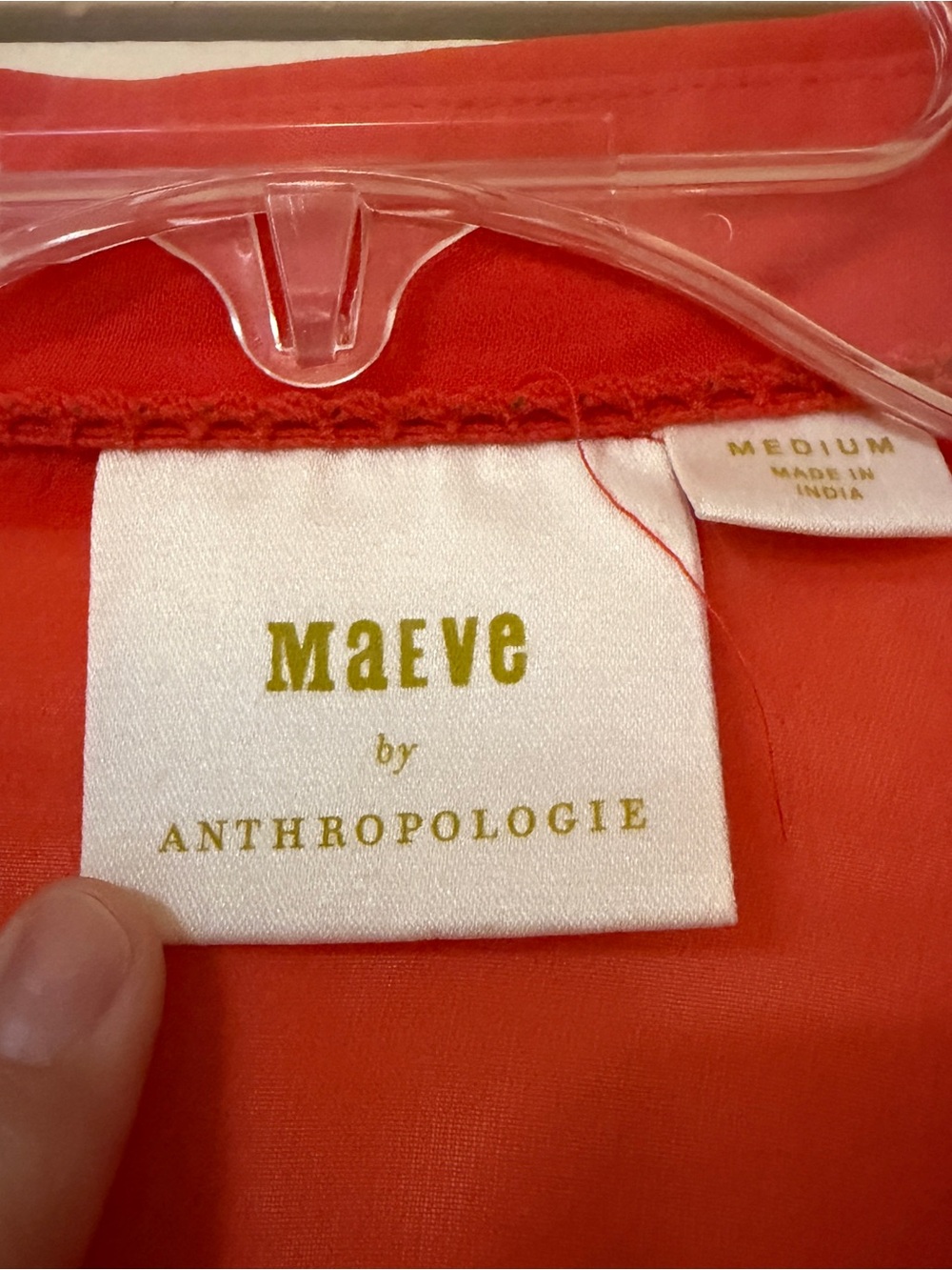 Maeve Red Ruffle Button-Front Blouse - Picture 3 of 10